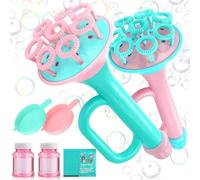 JONEG Toys for 3-8 Year Old Boys Girls: Mini Bubble Blower for Kids Trumpet Shaped Bubble Wand Gifts for Age 3 4 5 6 7 8 Toddlers Birthday Presents Outdoor Summer Party Lawn Garden Bubble Makers