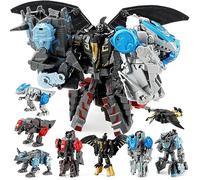 JONEG Toys for 3-8 Year Old Boys Kids: 4-in-1 Transforming Robot Dinosaur Gifts for 5 6 7 8 9 10 Year Old Boys Girls Toy Birthday Presents 11 Shapes Dinosaur Transform to Robot Toys
