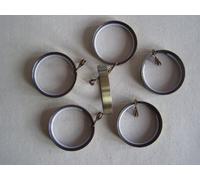 jones 28MM METAL CURTAIN POLE RINGS - chrome, matt chrome, black nickel, antique brass (Antique Brass)