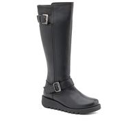 Jones Bootmaker Darlene Leather Long Boots - Black Size 6