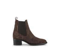 Jones Bootmaker Leather Block Heel Chelsea Boots Brown