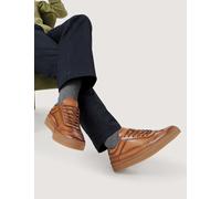 Jones Bootmaker Leather Lace Up Trainers Tan