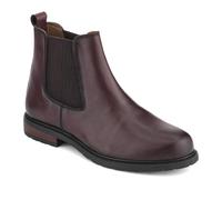 Jones Bootmaker Mayah Leather Chelsea Boots - Burgundy Size 3