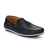 Jones Bootmaker Parks Casual Leather Moccasins - Black Size 10