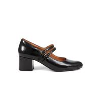 Jones Bootmaker Patent Leather Double Strap Mary Jane Shoes Black