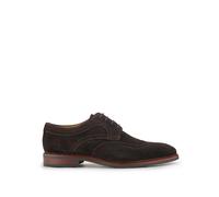 Jones Bootmaker Suede Brogue Derby Shoes Dark Brown