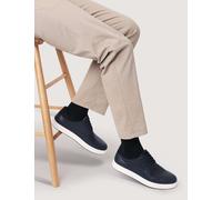 Jones Bootmaker Wide Fit Leather Trainers Navy
