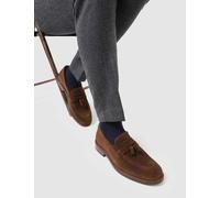 Jones Bootmaker Wide Fit Suede Slip-On Loafers Brown