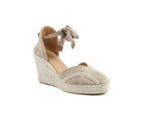 Jones Bootmaker Women's Alyssa Wedge Espadrille Sandals in Beige | Size: 6 Jones Bootmaker Beige 6