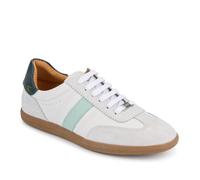 Jones Bootmaker Womens Artea Leather Trainers White-Green Size 5