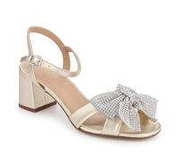 Jones Bootmaker Womens Juliana Smart Buckled Leather Sandals Soft Gold