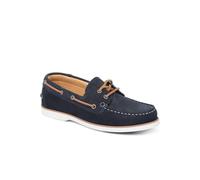 Jones Bootmaker Women's Patrizia Leather Boat Shoes in Navy | Size: 6 Jones Bootmaker Navy 6