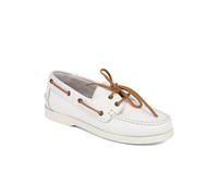 Jones Bootmaker Women's Patrizia Leather Boat Shoes in White | Size: 4 Jones Bootmaker White 4