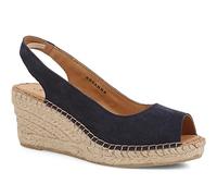 Jones Bootmaker Womens Rosanna Slingback Wedges Navy Suede Size 5