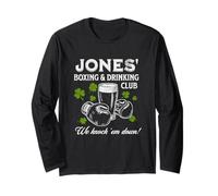Jones’ Boxing & Drinking Club Design - Funny Beer Long Sleeve T-Shirt