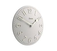 Jones Clocks® Betty wall clock | Classic convex clock | 30cm | Overcoat grey | Stylish elegance perfect for the kitchen, living room, office or bedroom