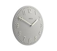 Jones Clocks® Chilli wall clock | Modern convex clock | 30cm | Pale grey | Contemporary charm, ideal for the kitchen, living room, office or bedroom