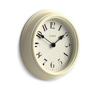 Jones Clocks® Frieze wall clock | Small elegant classic round clock | 23cm | Cream | Pretty design ideal for the kitchen, living room, bedroom, large or small spaces