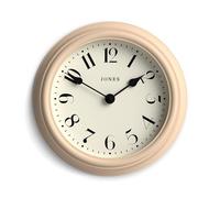 Jones Clocks® 'Frieze' wall clock | Small round contemporary classic clock | 23cm | Nougat | Ideal for the kitchen, living room, office or bedroom