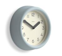 Jones Clocks® Fuze wall clock | Small round clock | Pale blue | Playful modern design with soft sculptural presence | Ideal for kitchens living rooms kid's bedrooms