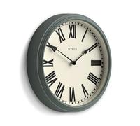 Jones Clocks® Hackney wall clock | Classic roman numeral clock | 30cm | Green | Traditional round clock for kitchens, hallways or living spaces with character.