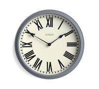 Jones Clocks® 'Hackney' wall clock | Classic round clock with roman numerals | 30cm | French Navy | Ideal for the kitchen, living room, office or bedroom