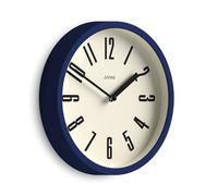 Jones Clocks® Hot Tub wall clock | Small retro round clock | 20cm | Blue | Easy to read numbers | Ideal for kitchen, office, kid’s room, large or small space