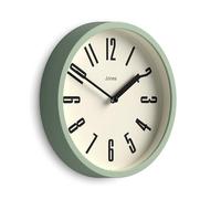 Jones Clocks® Hot Tub wall clock | Small retro round clock | 20cm | Matcha | Easy to read numbers | Ideal for kitchen, office, kid’s room, large or small space