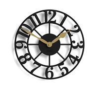 Jones Clocks® Lighthouse wall clock | Sculptural skeleton clock | Black | Elegant raised moulded numerals | Decorative design ideal for kitchen, living room or bedroom