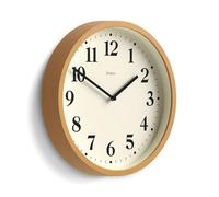 Jones Clocks® Lodge wall clock | Small modern clock | 25cm | Medium faux wood | Classic contemporary style for kitchen, living room or office