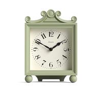 Jones Clocks® Parlour mantel clock | Small classic carriage clock | Sage green | Elegant square decorative case, perfect for mantel, shelf, table or bedside