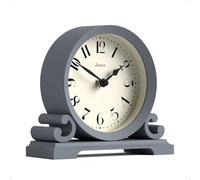 Jones Clocks® Saloon mantel clock | Small traditional double scroll design | French Navy | Contemporary classic style for desk, table, shelf or bedside