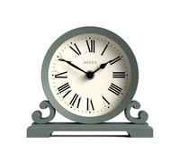 Jones Clocks® Saloon mantel clock | Traditional double scroll design | Green | Roman numerals | Classic style for desk, table, shelf or bedside