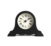 Jones Clocks® Speakeasy mantel clock | Classic Napoleon’s hat design | Black | Roman numerals | Traditional style for desk, table, shelf or bedside