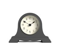 Jones Clocks® Speakeasy small mantel clock | Classic Napoleon’s hat design | Dark Grey | Contemporary classic style for desk, table, shelf or bedside