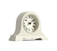 Jones Clocks® Speakeasy small mantel clock | Napoleon’s hat design | Cream | Roman numerals | Traditional style for desk, table, shelf or bedside