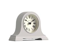 Jones Clocks® Speakeasy small mantel clock | Napoleon’s hat design | Grey | Roman numerals | Traditional style for desk, table, shelf or bedside