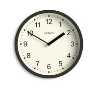 Jones Clocks® Spin wall clock | Small modern round clock | 20cm | Dark grey | Easy to read numbers | Ideal for kitchen, office, children’s room or any small space