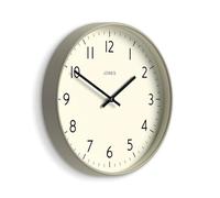 Jones Clocks® Studio clock | Modern round wall clock | 30cm | Grey | Easy to read numbers | Versatile design for kitchen, living room or office