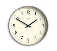 Jones Clocks® Studio wall clock | Modern round clock | 30cm | Grey | Easy to read numbers | Versatile design for kitchen, living room or office