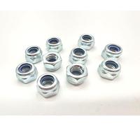 Jones DIY 10 Pack of M6 Nyloc Nuts - Self locking with nylon inserts (Nylon Nuts)