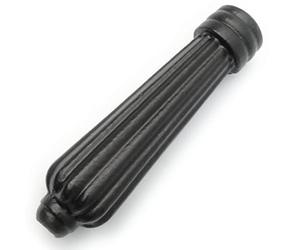 Jones & Grey Black Solid Cast Iron Regency Reeded Vintage Style Bathroom Light Switch Pull, Size 86mm long . 24mm at the widest part. (BR-IRN-43B)