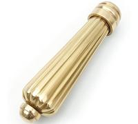 Jones & Grey Solid Brass Polished Regency Reeded Vintage Style Bathroom Light Switch Pull, Size 86mm long . 24mm at the widest part. (BR-IRN-45P)