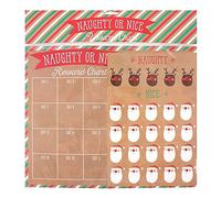 Jones Home and Gift Pack of 2 Childrens Christmas Naughty or Nice Sticker Reward Charts