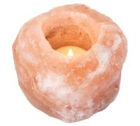 Jones Home and Gift Salt Lamp Tealight Holder - Stone, Multi-Color, 9x9x9 cm, Box Pack