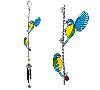 Jones Home and Gift Windchime Two Pretty Birds Hanging Wind Chime