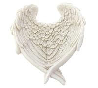 Jones Home & Gift Beautiful White Angel Wing Trinket Holder Dish Resin Ornament