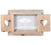 Jones Home & Gift Photo Frame | Driftwood with Heart Shutters | 1pc.