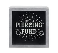 Jones Home & Gift Piercing Fund - Glass Money Box with Wooden Frame