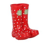 Jones Home & Gift Polka Dot Red White 21cm Welly Boots Planter Plant Pot Gardening Ornament Gift, M (LG_31322)